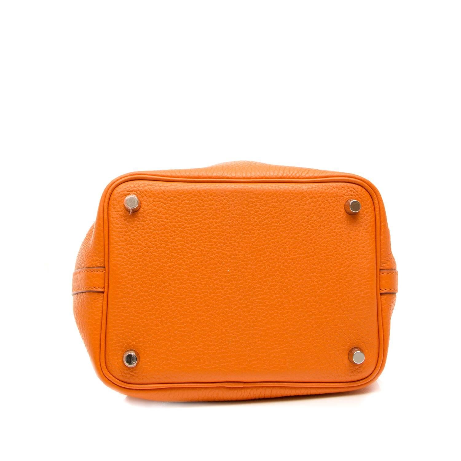 hermes orange picotin bag