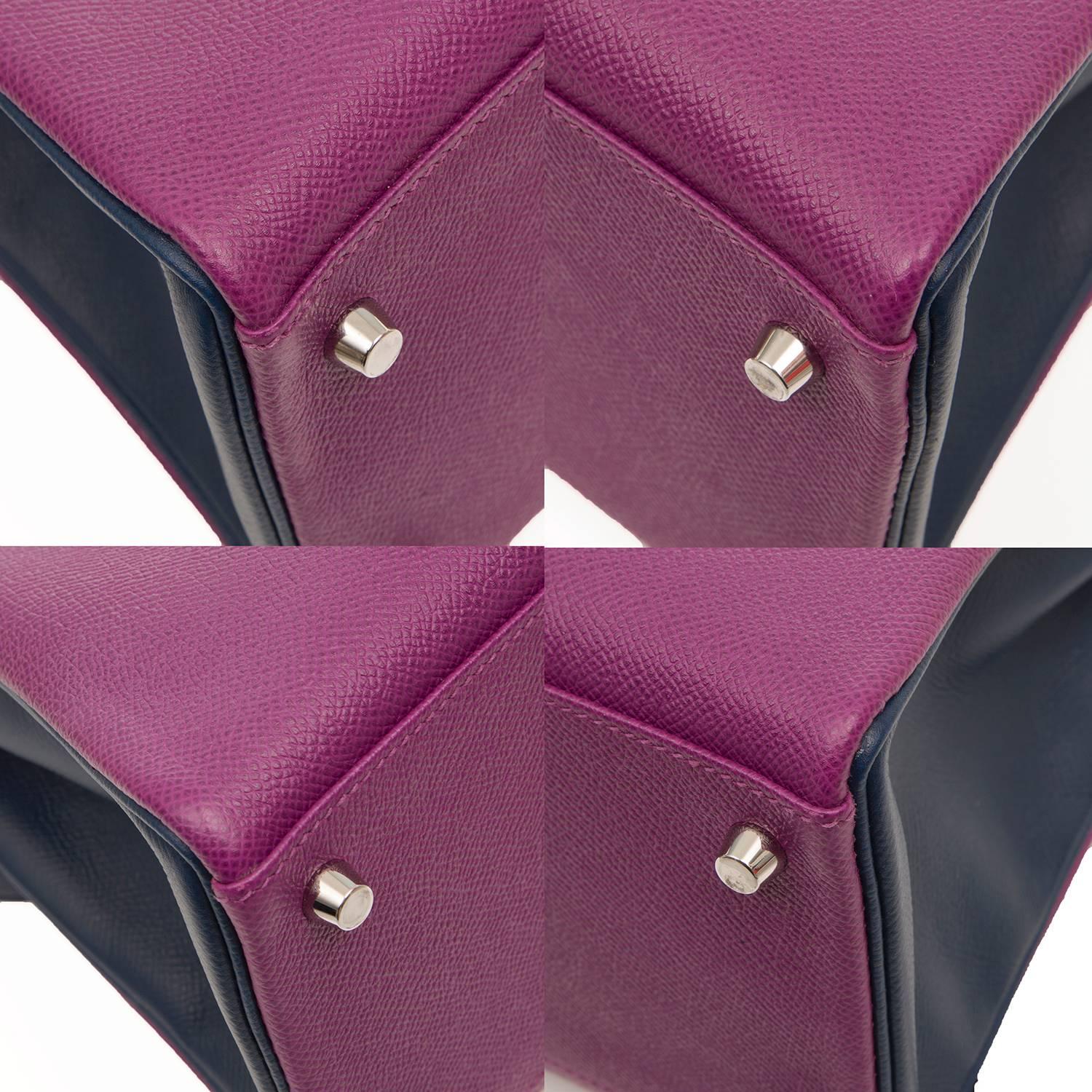 Two tone Brand new Kelly bag 35 cm Anemone Navy 1
