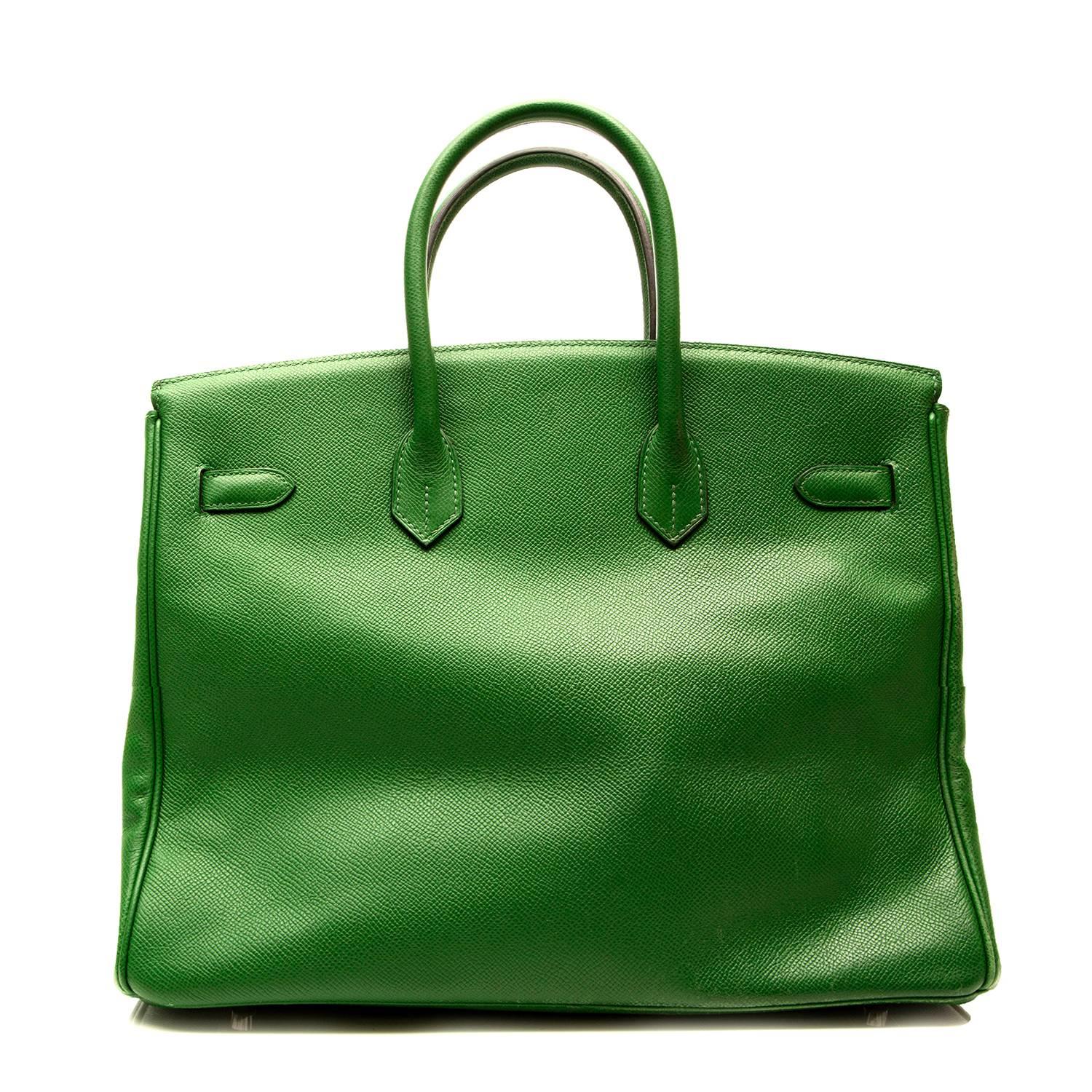 Hermes Birkin Green Bag In Excellent Condition In London, GB