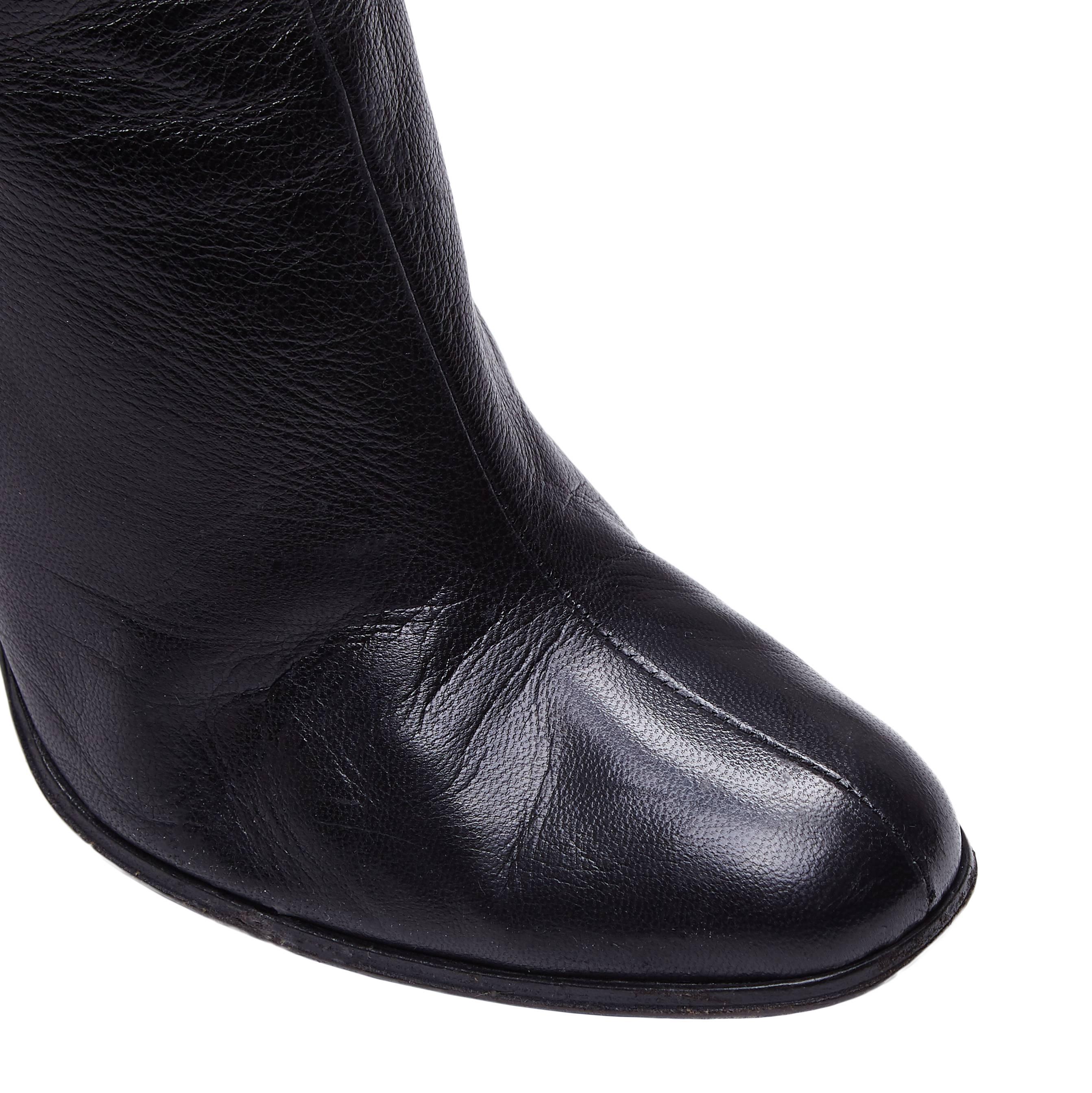 Women's or Men's Gucci by Tom Ford Black Leather Boots
