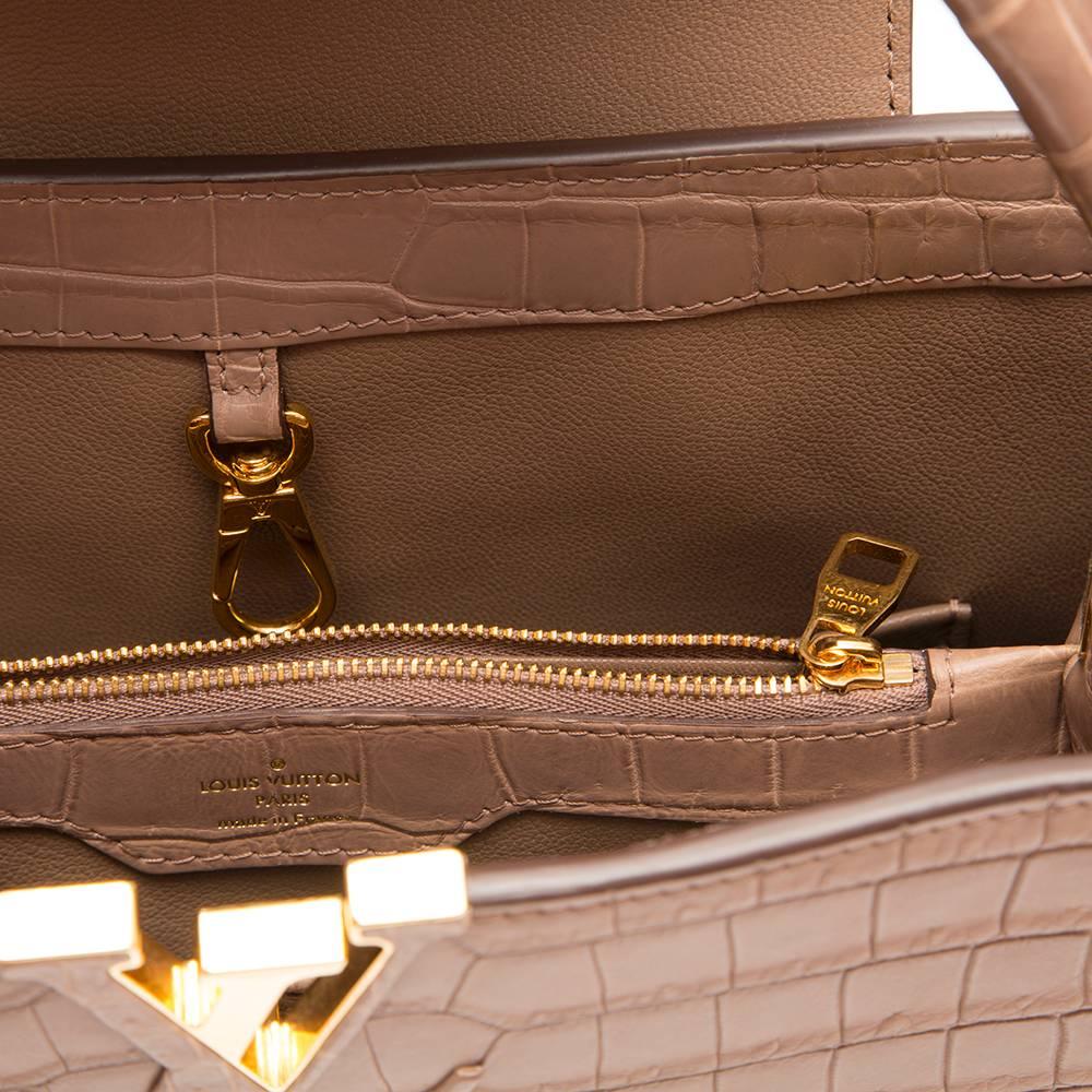 Louis Vuitton Matte Beige Crocodile Capucines Tote Bag In Excellent Condition In London, GB