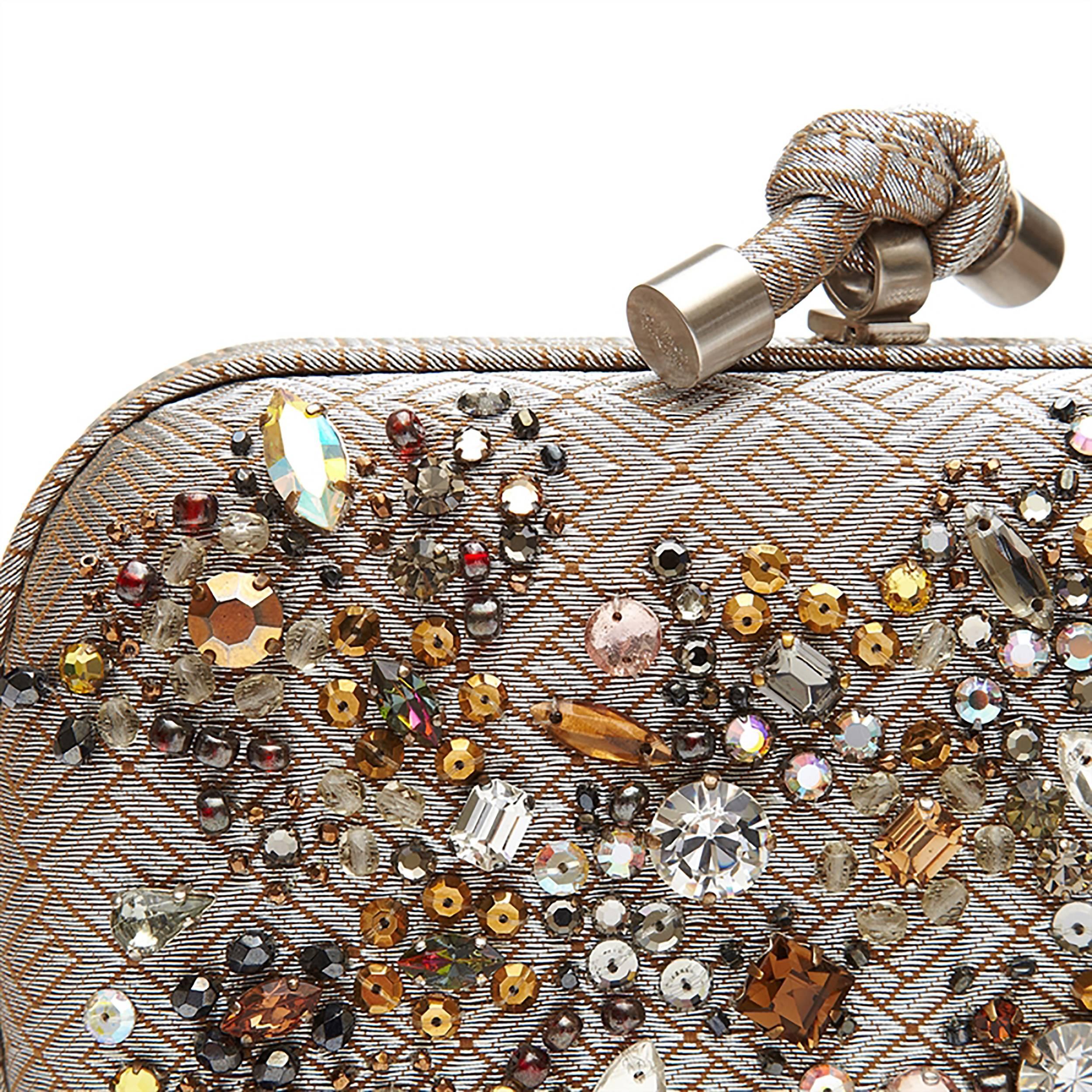 Bottega Veneta Crystal verschönert Knoten Clutch Tasche im Zustand „Hervorragend“ in London, GB