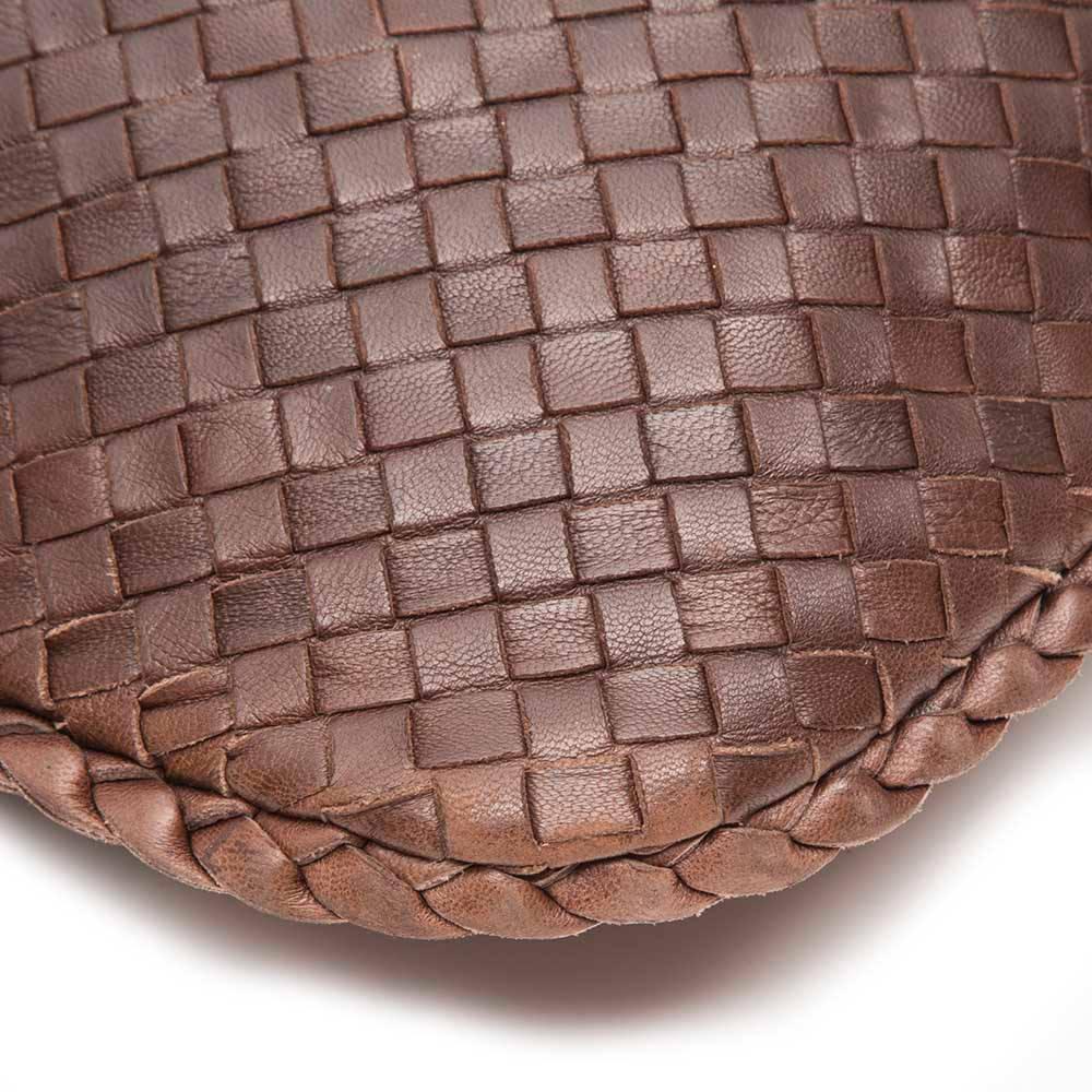 Bottega Veneta Medium Brown Intrecciato Leather Handbag 1