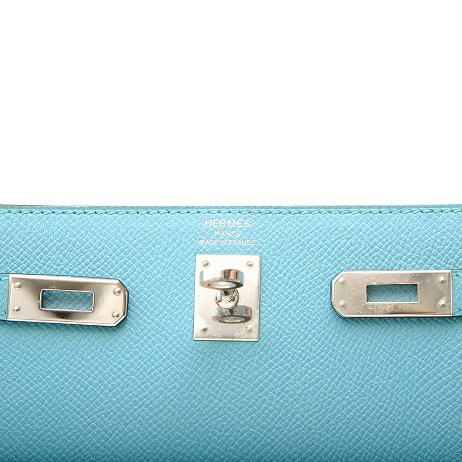 Hermes 25 Kelly Blue Atoll Brand New In New Condition In London, GB