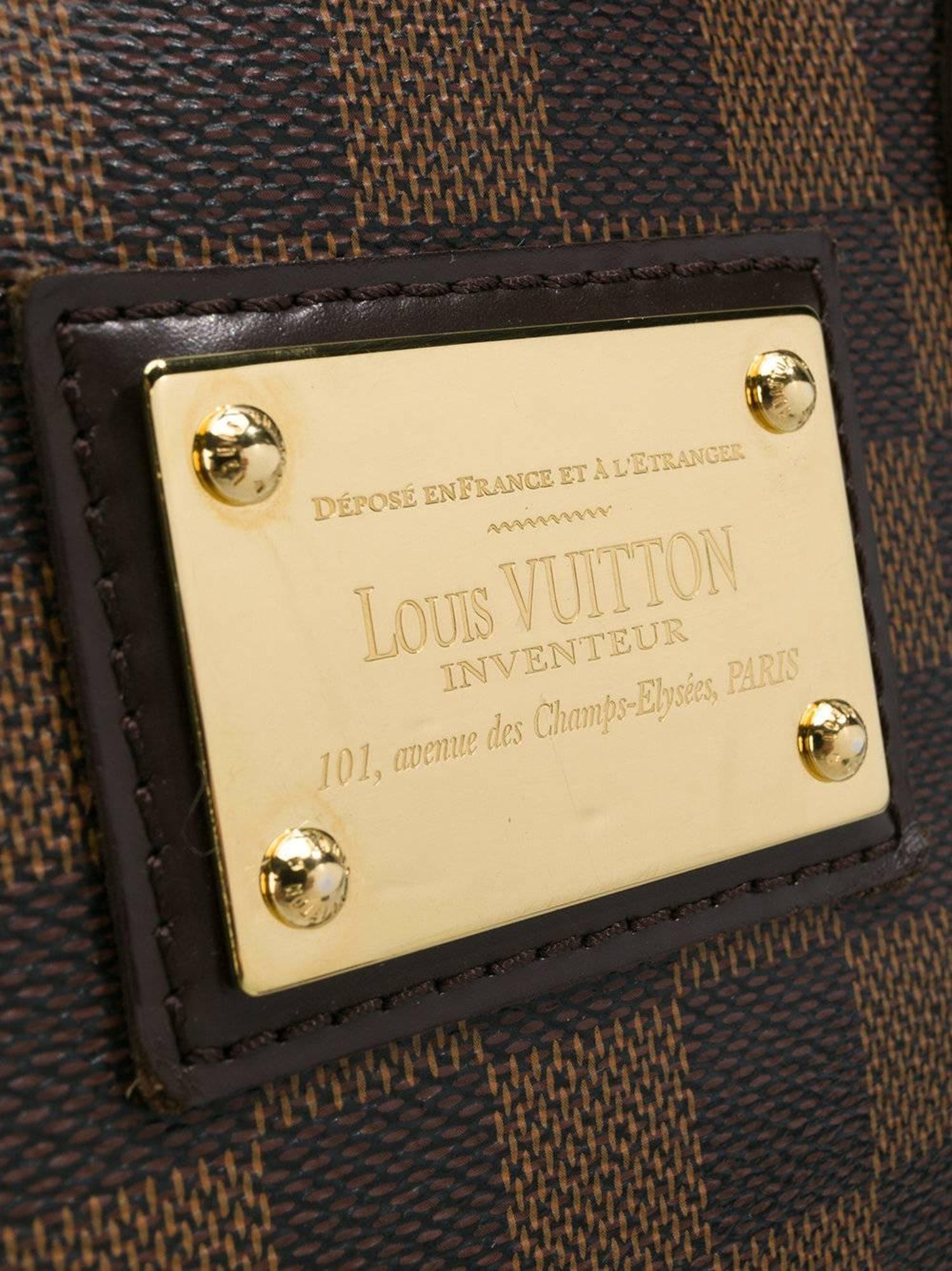 Louis Vuitton Brown Canvas Damier Ebene Shoulder Bag at 1stDibs | louis  vuitton inventeur bag 101 avenue des champs elysees paris, louis vuitton  inventeur 101 avenue des champs elysees paris, louis vuitton