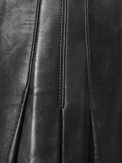 Jean Claude Jitrois Leather Black Skirt