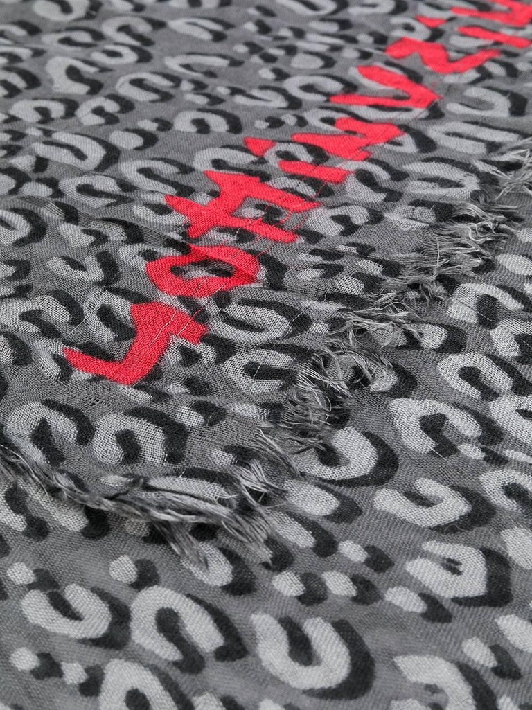 Louis Vuitton Stephen Sprouse Grey Leopard Print Scarf at 1stdibs