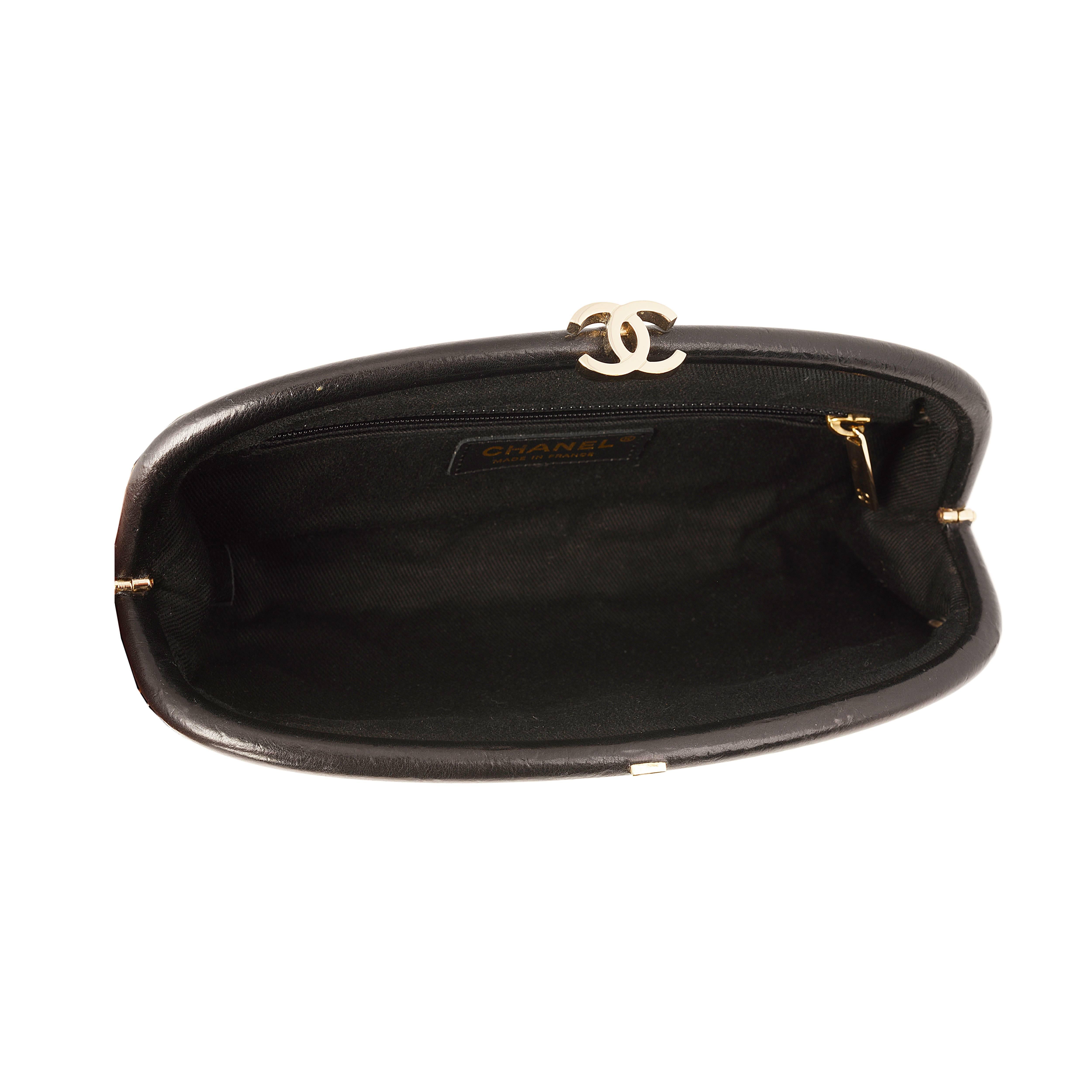 Chanel Black Pochette with Rings 2