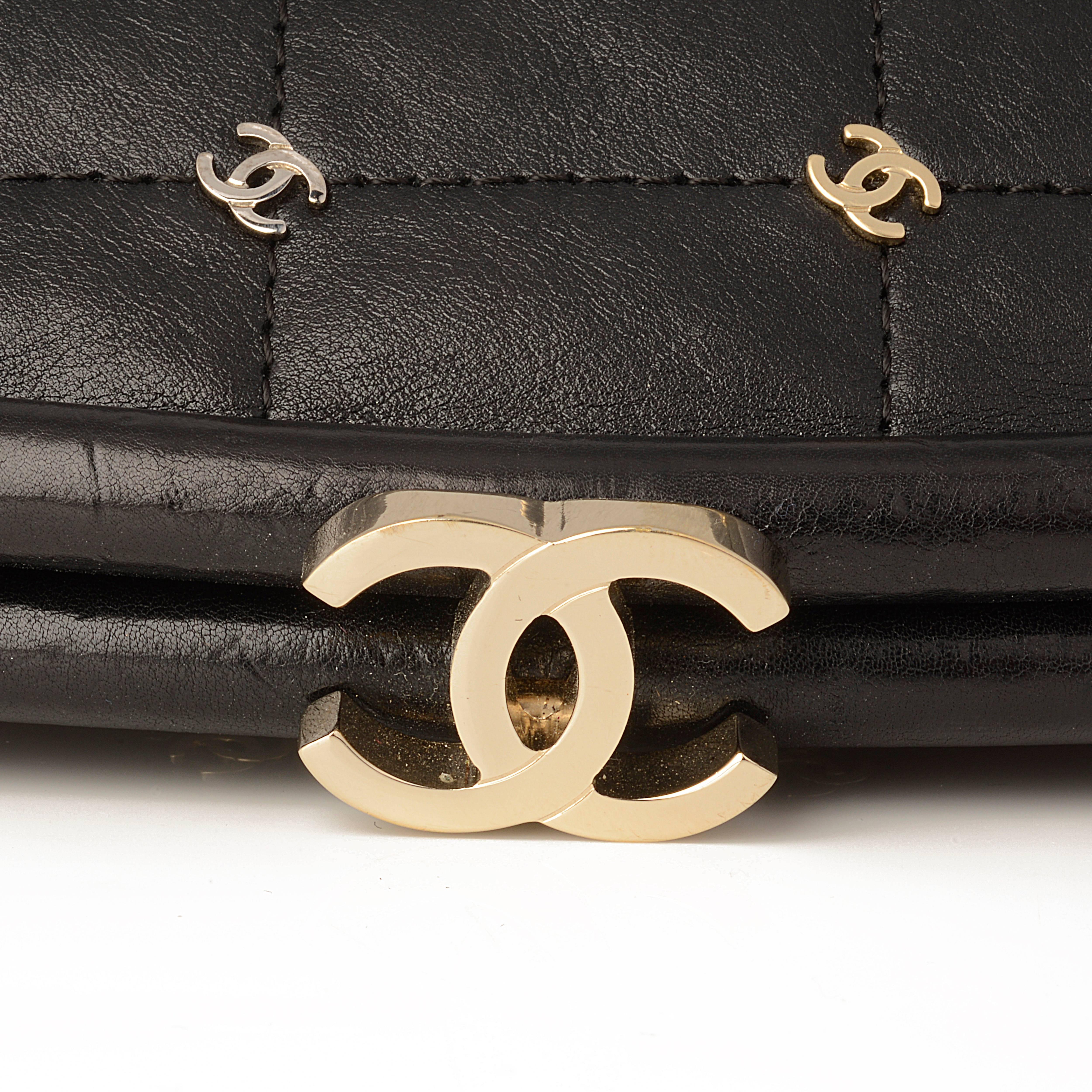 Chanel Black Pochette with Rings 1