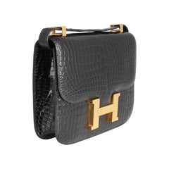 Hermes Black Crocodile Constance Bag
