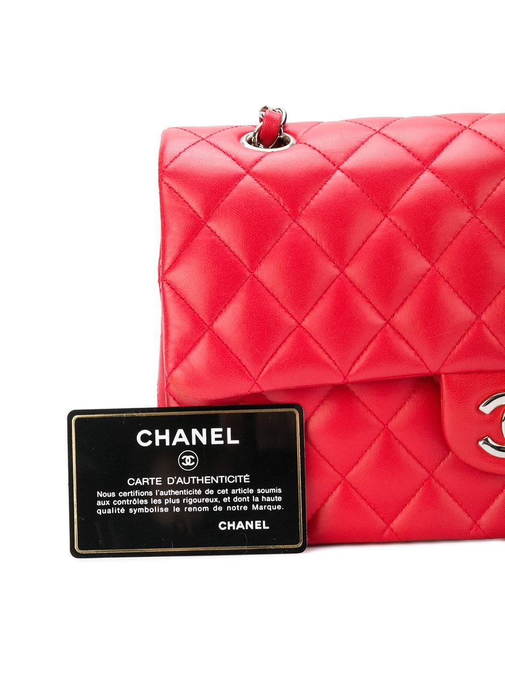chanel red quilted bag