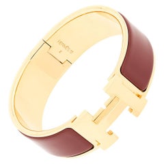 Hermes Vintage 'Clic Clac H' Red Bracelet