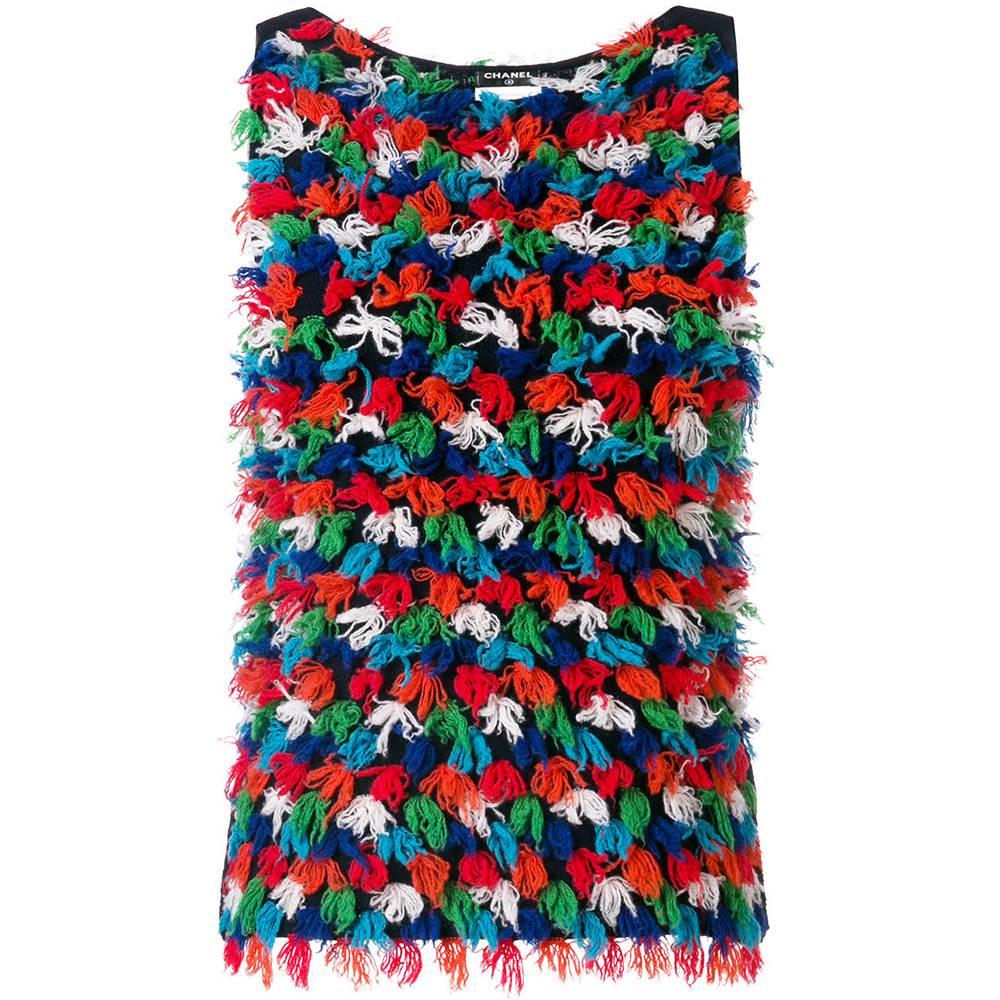Chanel Multicolour Cashmere Vest Top