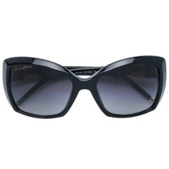 Vintage Bulgari Black Plastic Frame Sunglasses