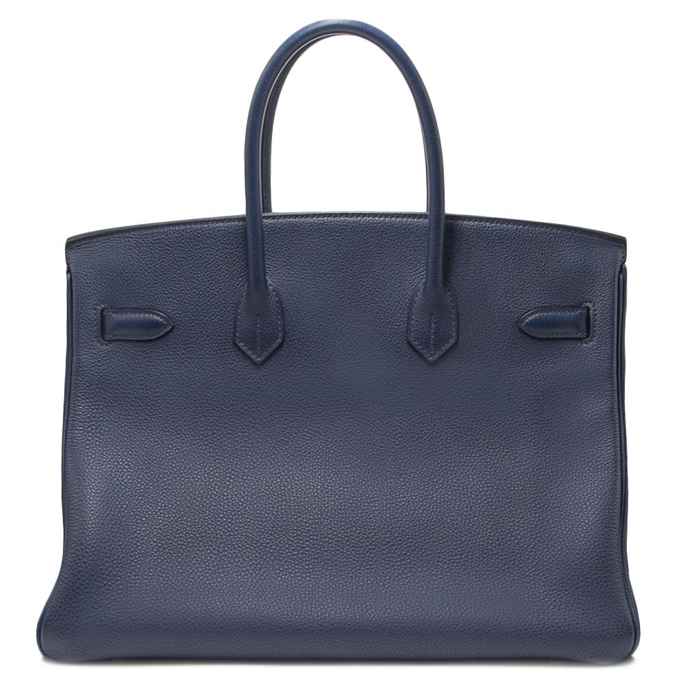 Hermes Blue Nuit 35cm Birkin Bag 1