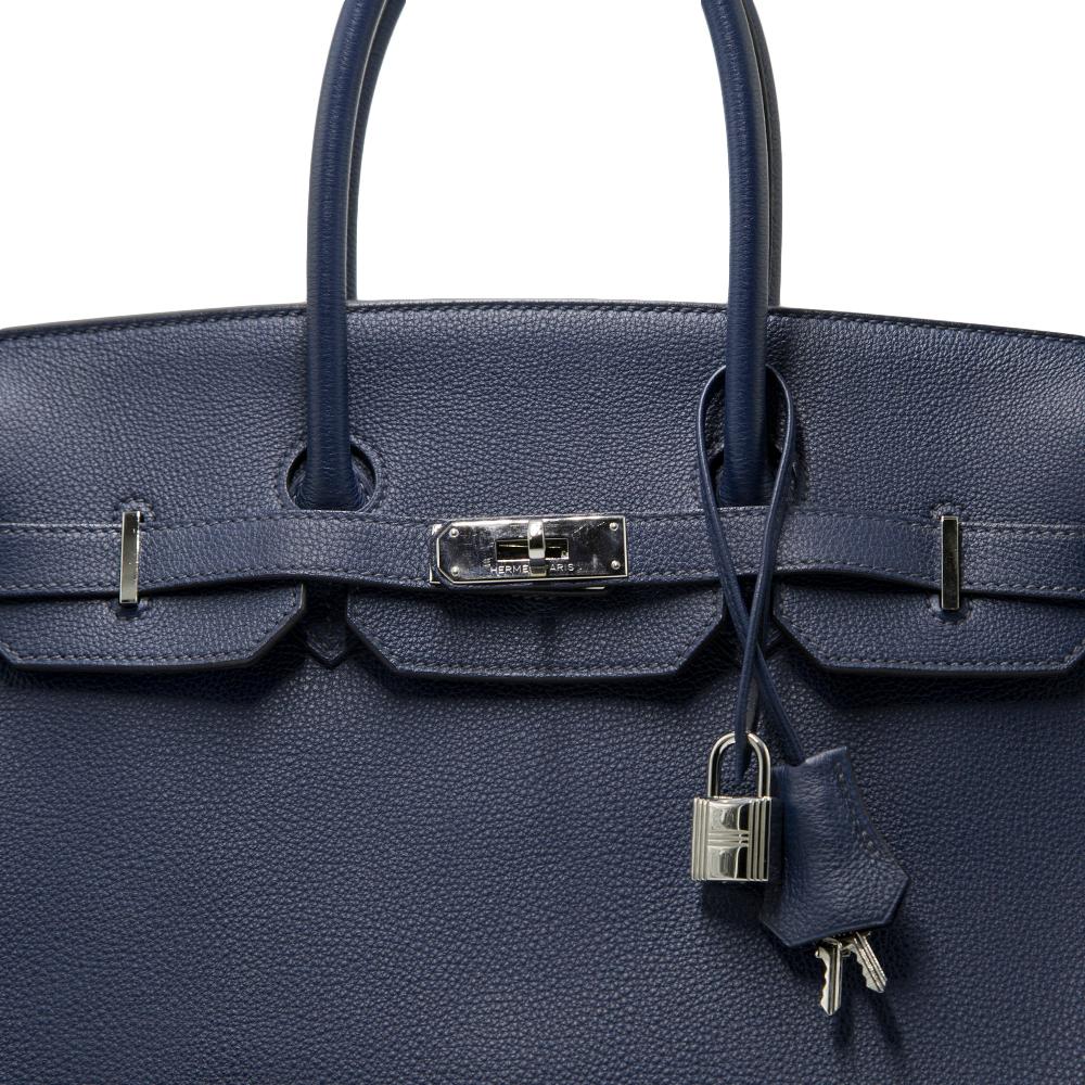 Hermes Blue Nuit 35cm Birkin Bag 4