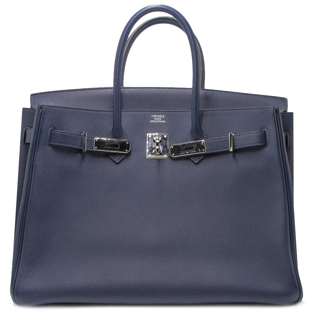 Hermes Blue Nuit 35cm Birkin Bag 3