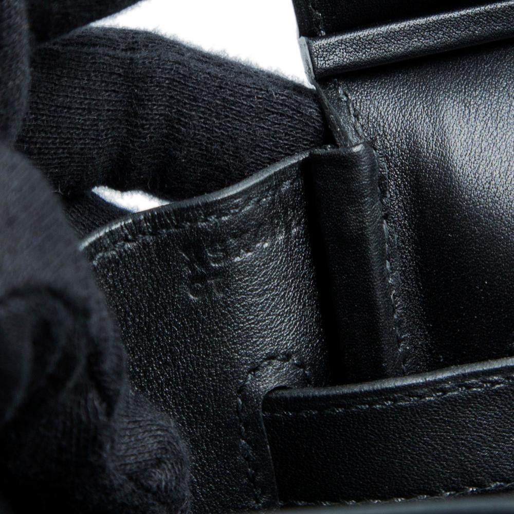 Hermes Black Swift Leather Criss Cross 35cm Birkin Bag  6