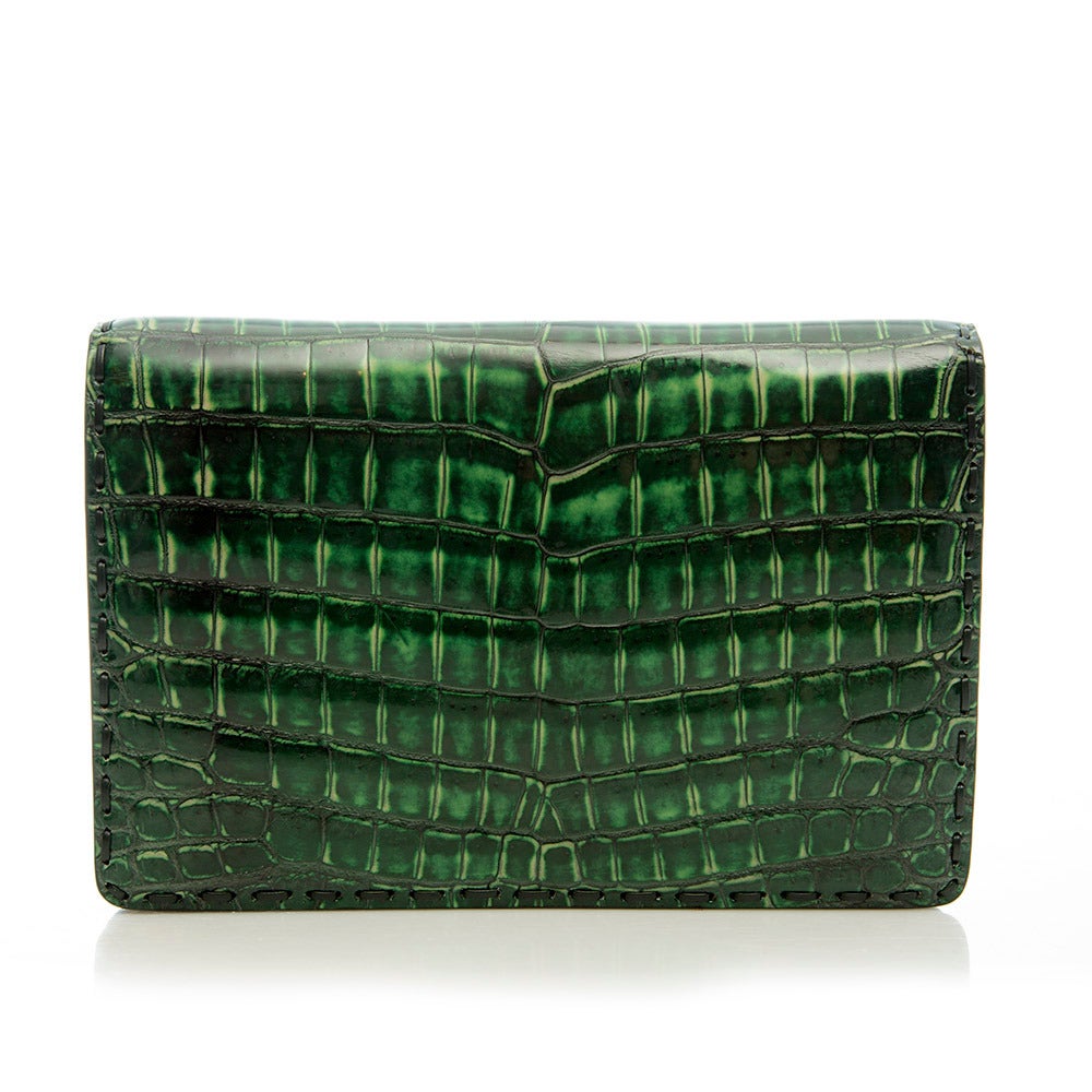 bottega veneta crocodile clutch