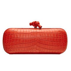 Bottega Veneta Large Croc Clutch