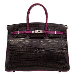 Hermès Black Limited Edition Crocodile Birkin 35cm 5