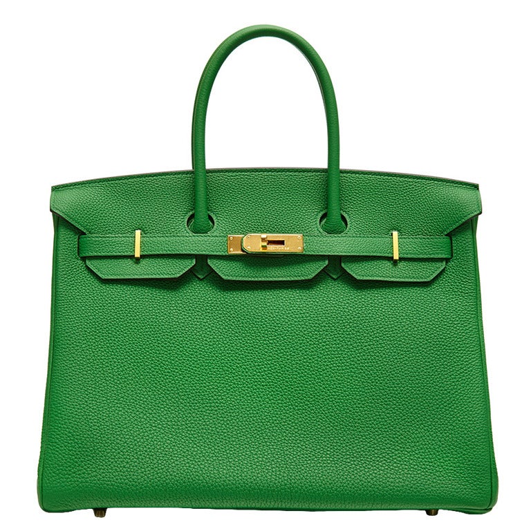 Hermès Bamboo Green Togo Leather Birkin 35cm