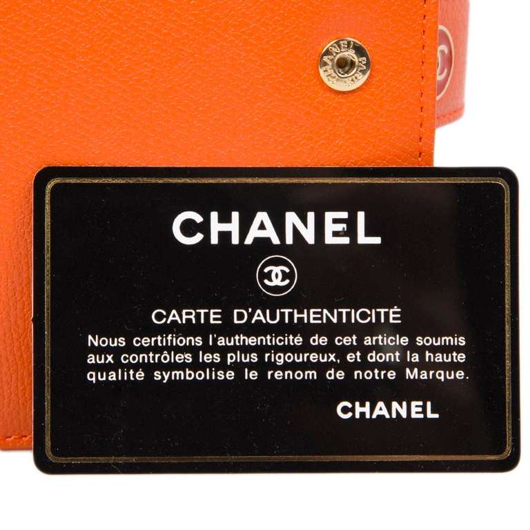 Chanel Orange Filofax Wallet In Excellent Condition In London, GB