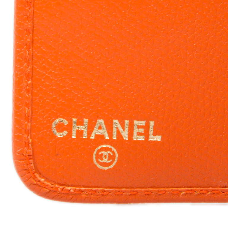 Women's Chanel Orange Filofax Wallet