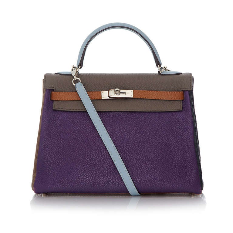 Hermès 32cm Kelly Arlequin In Excellent Condition In London, GB