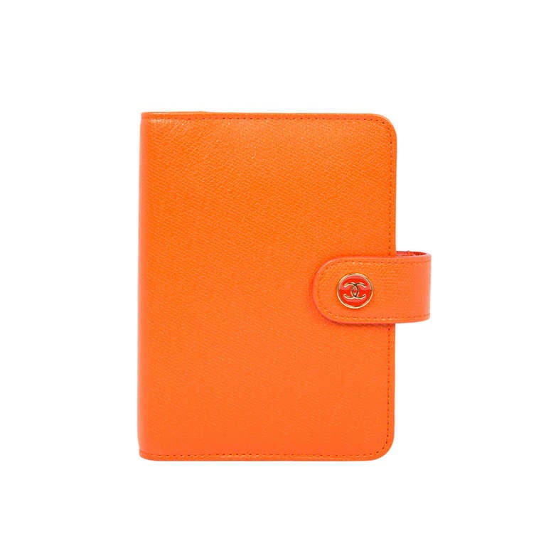 Chanel Orange Filofax Wallet