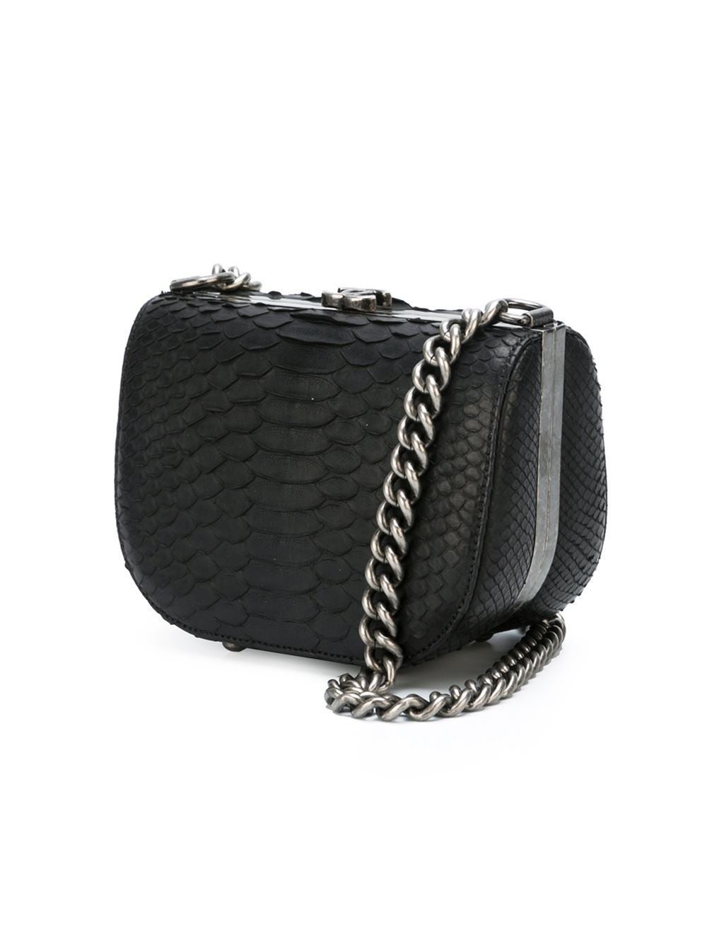 Chanel Python Box Shoulder Bag In Excellent Condition In London, GB