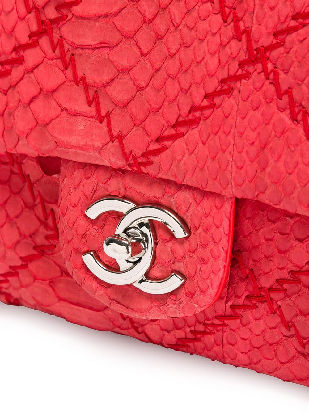 Women's Chanel Python Flap Shoulder Bag