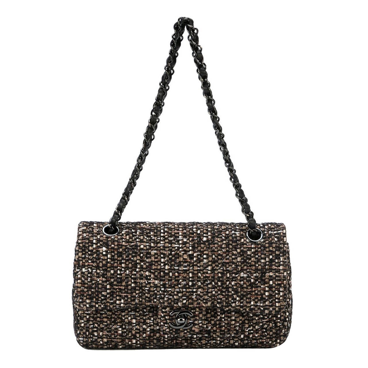Chanel Tweed Shoulder Bag at 1stDibs | chanel tweed bag