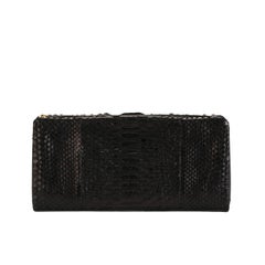 Céline Evening Clutch Black Exotic