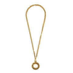 Chanel Cut-Out Pendant Necklace 8