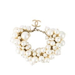 Chanel Dangling Faux-Pearl Bracelet