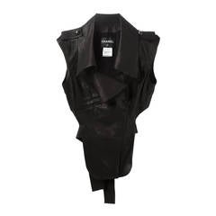 Chanel Black Lambskin Gilet