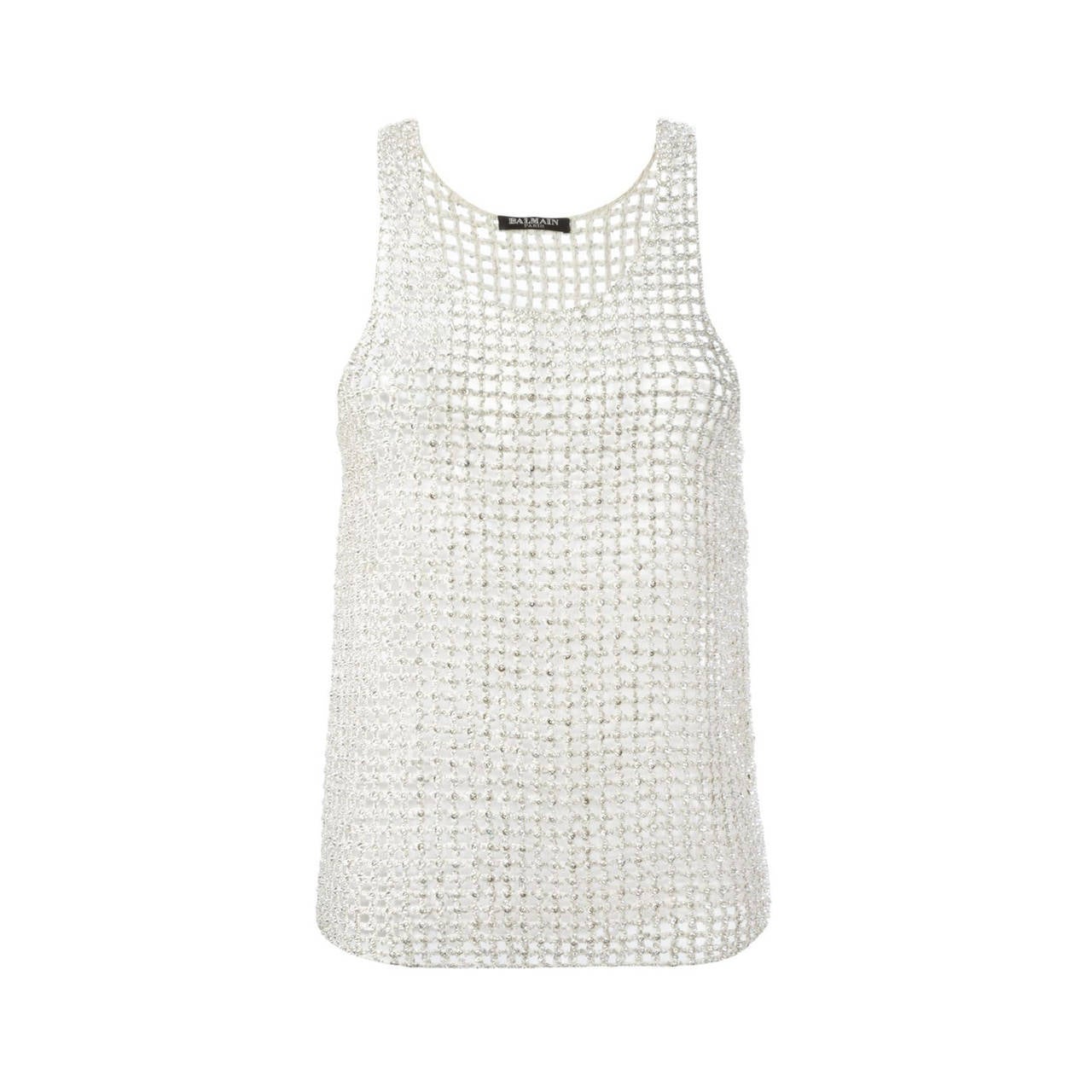 Balmain Embellished Perforated Top