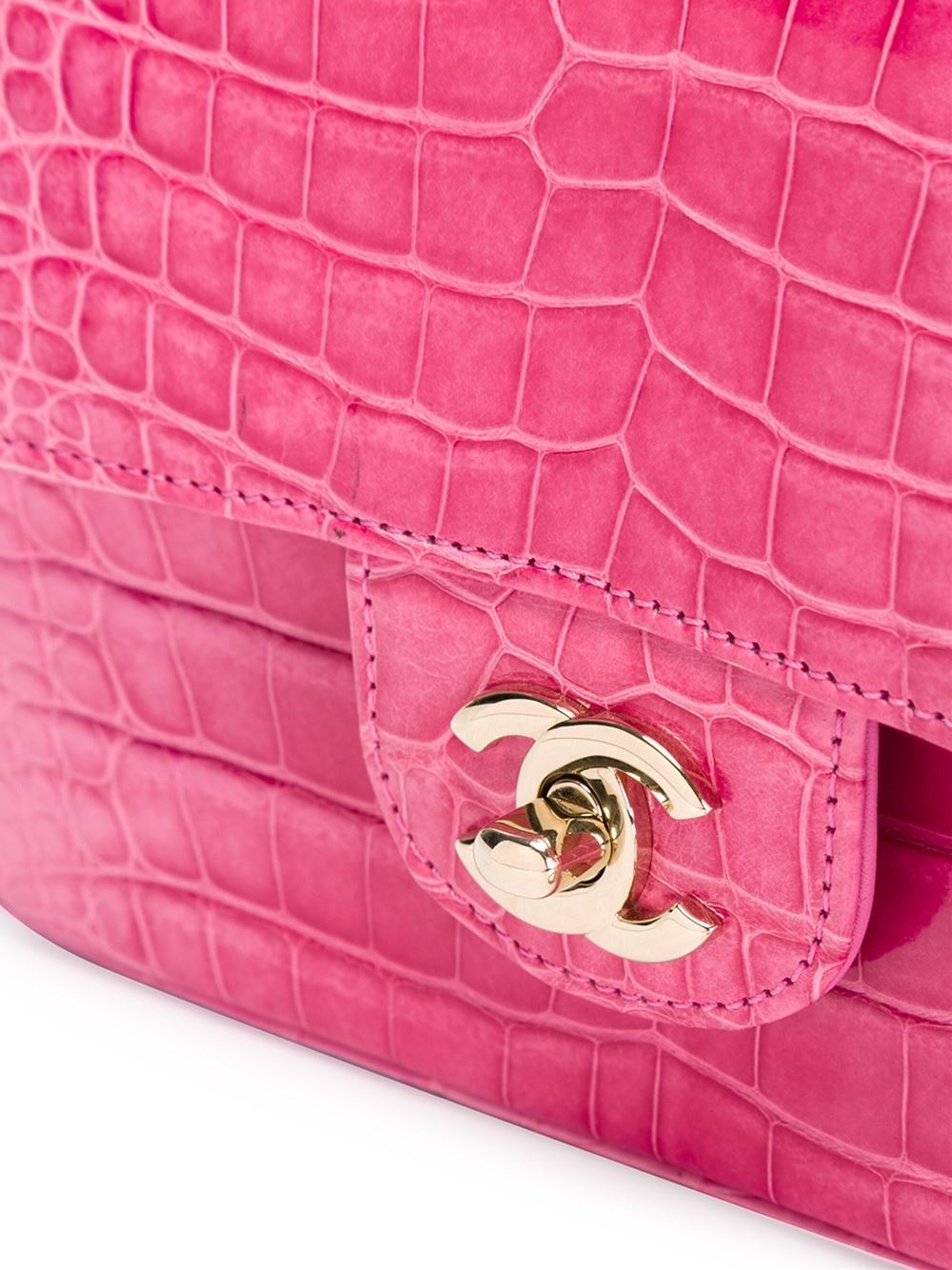 pink crocodile bag