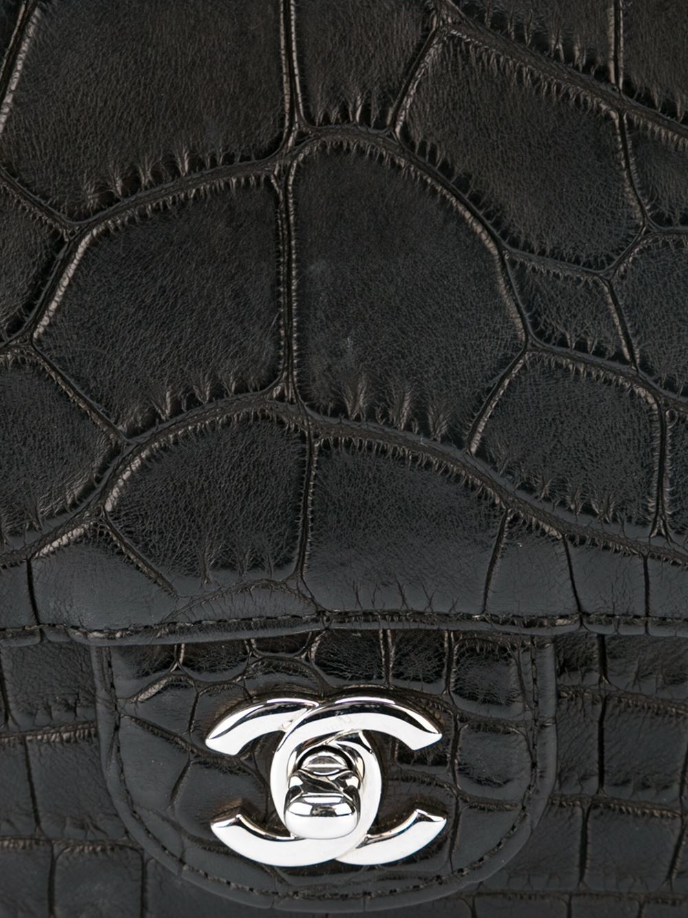 Women's Chanel Black Crocodile Shoulder Bag
