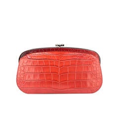 Chanel Embossed Crocodile Clutch