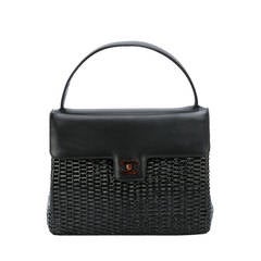 Chanel Black Woven Handbag