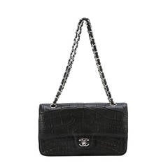 Chanel Black Crocodile Shoulder Bag