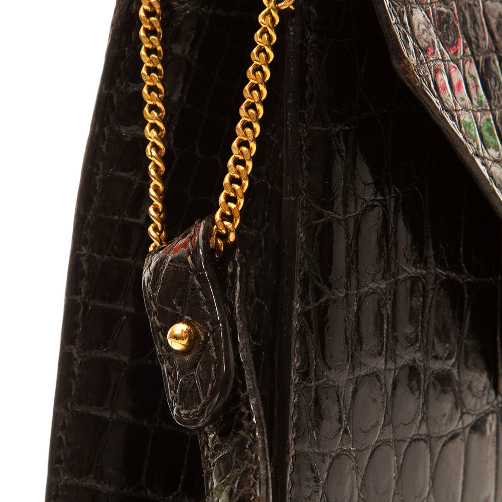 Hermès Rare Vintage Crocodile 'Lydie' Clutch Bag 1