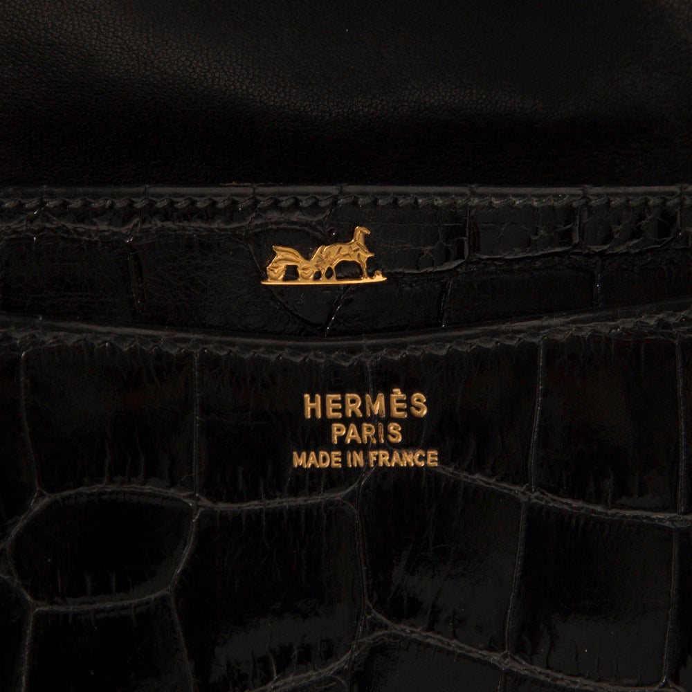 Hermès Rare Vintage Crocodile 'Lydie' Clutch Bag 3