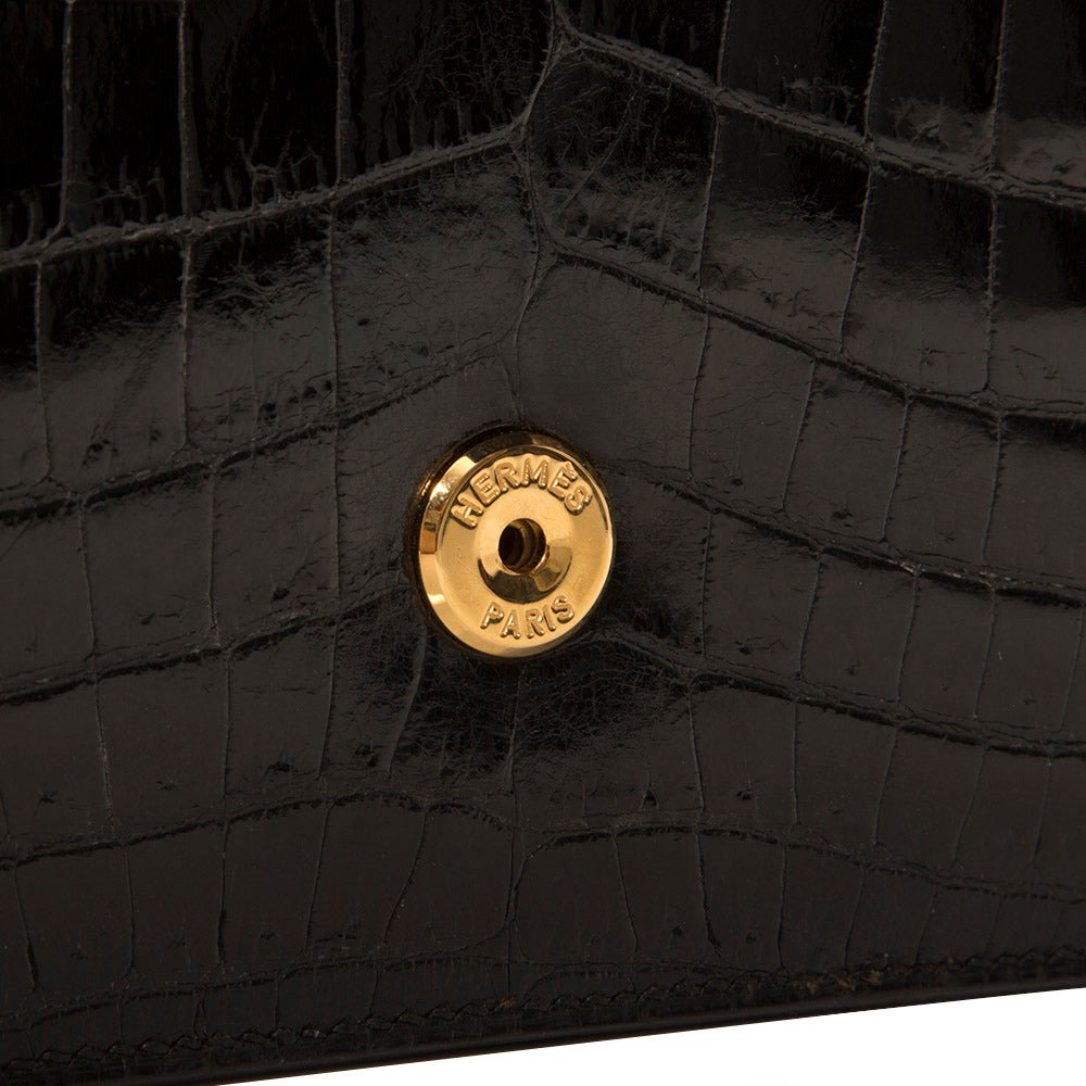 Hermès Rare Vintage Crocodile 'Lydie' Clutch Bag 4