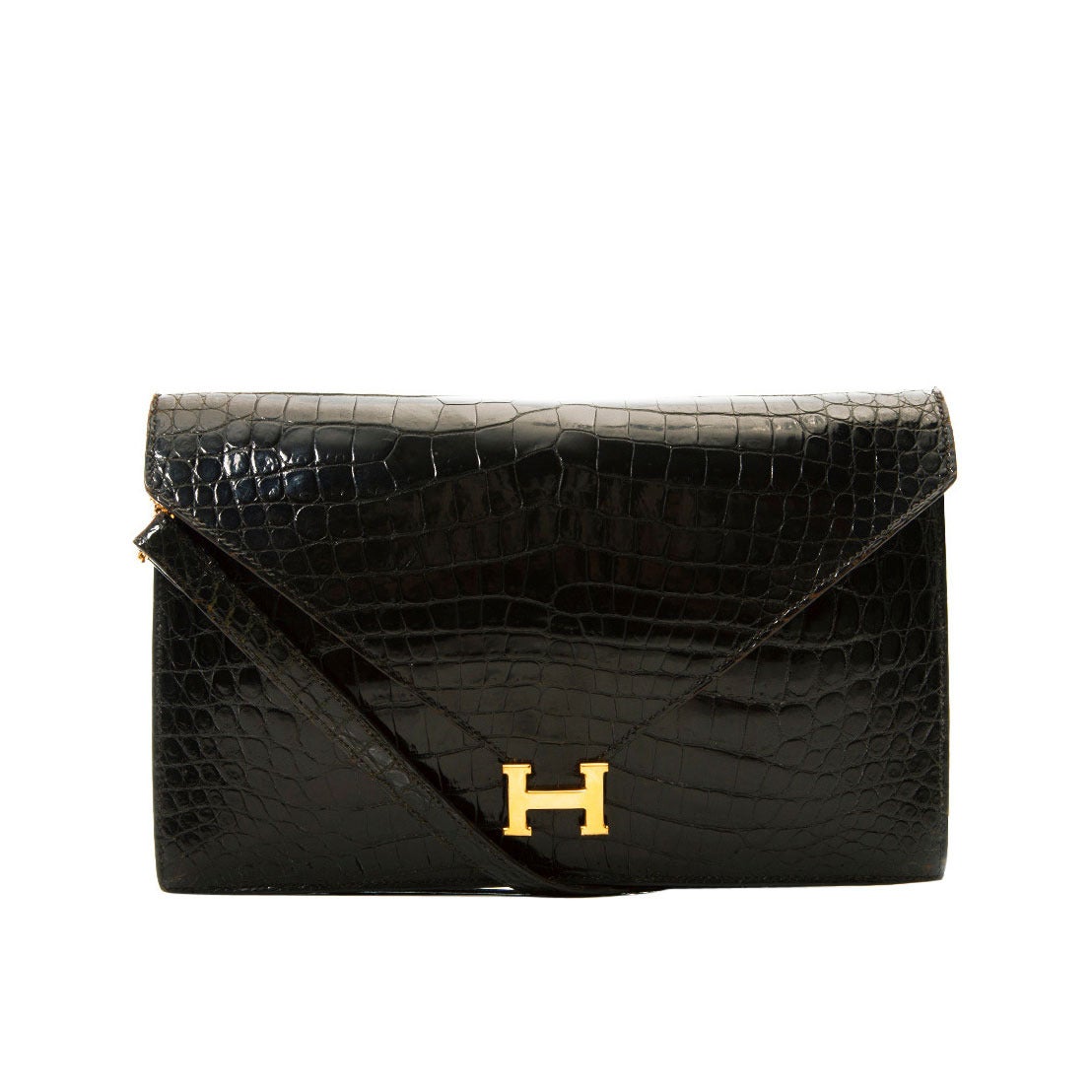 Hermès Rare Vintage Crocodile 'Lydie' Clutch Bag