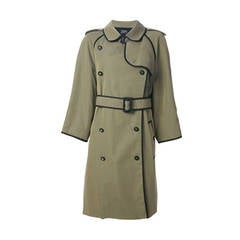 Chanel Vintage Double Breasted Trench Coat at 1stDibs