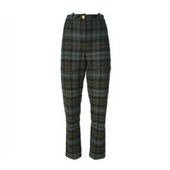 Chanel Vintage Checked Trousers
