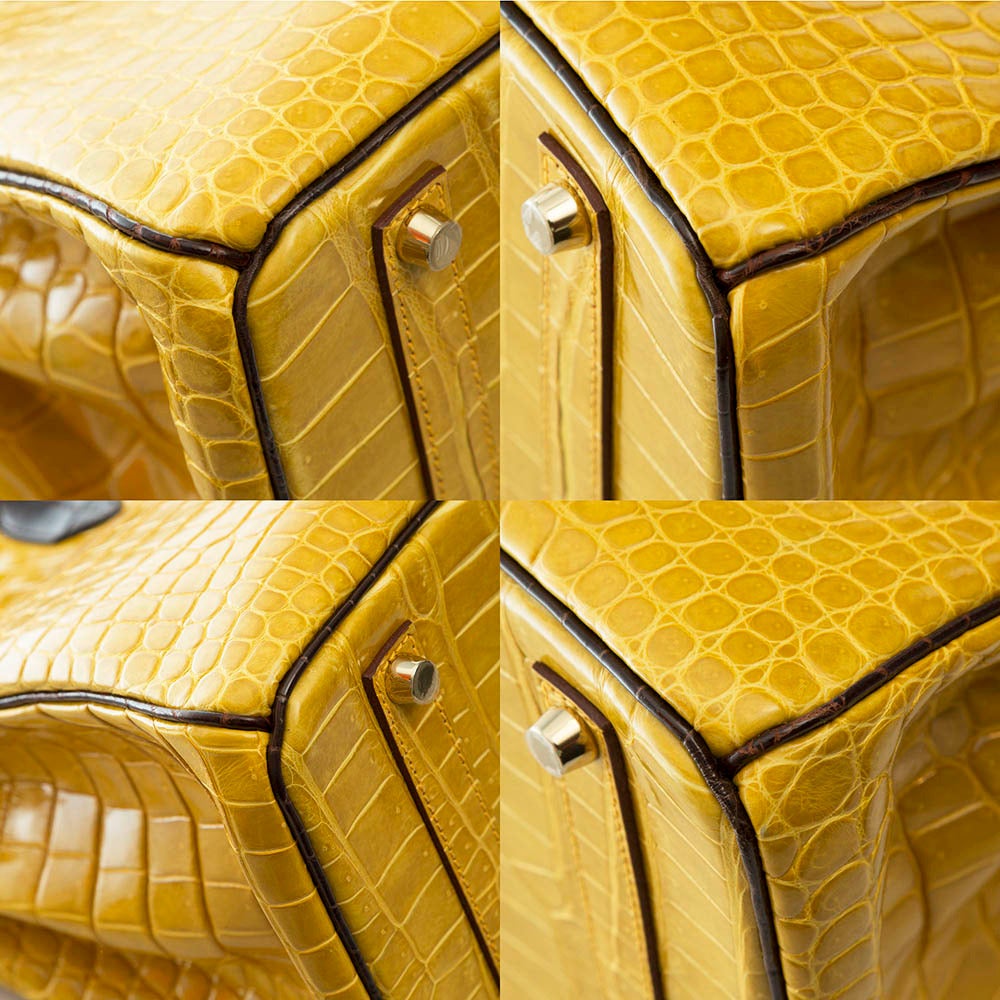 Hermès Yellow Limited Edition Crocodile Birkin 35cm 1